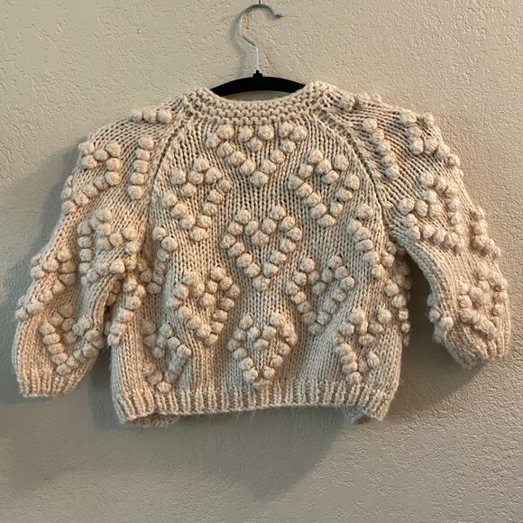 Toddler Girls Chickwish Knit your love chunky open cardigan size 2-3Y - Picture 6 of 6